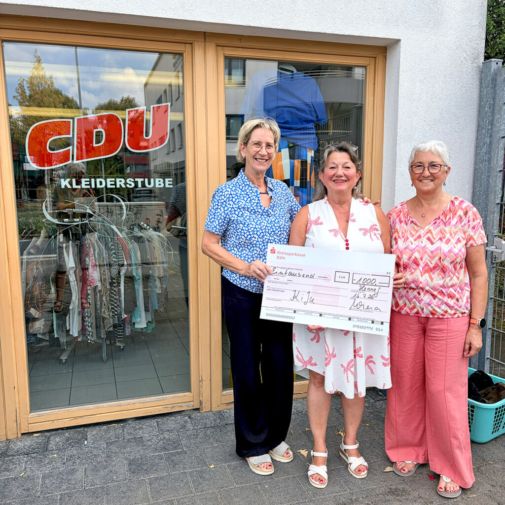 Frühe Hilfe, die ankommt: CDU-Kleiderstube spendet 1.000 Euro für FRÜHDOLIN 2.0